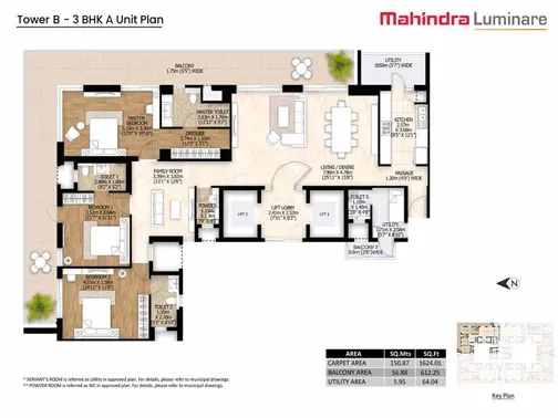 3 BHK UNIT PLAN